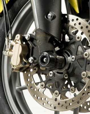 Padací chrániče přední vidlice R&G Racing pro motocykly TRIUMPH Tiger 800, černé (pár)